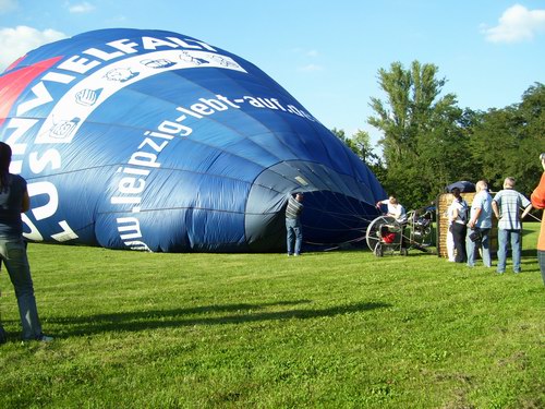 Vorbereitung der Ballonfahrt